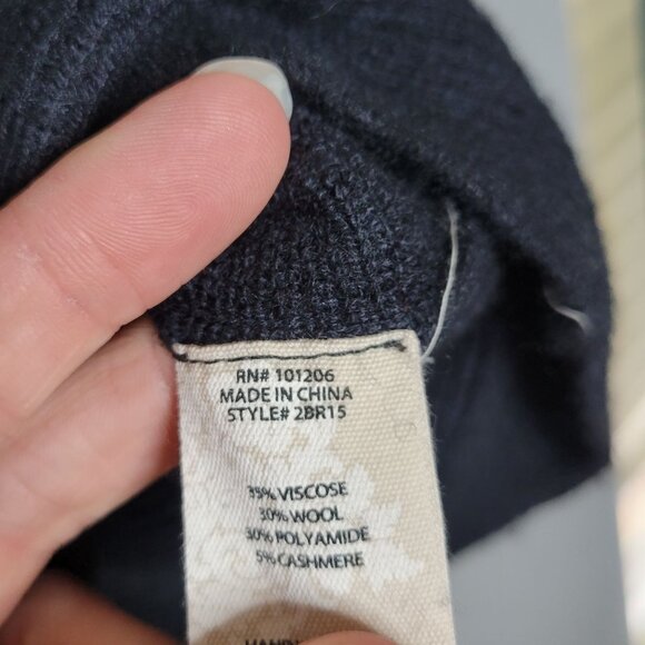 Soft Surroundings Womens Large Cowl Neck Sweater Wool Cashmere Black - Picture 8 of 8